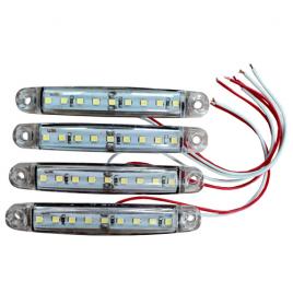 Lampa gabarit cu 9 led-uri 12/24v set 4buc - alb