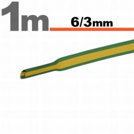 Tub termocontractibilgalben-verde ? 6 / 3 mm