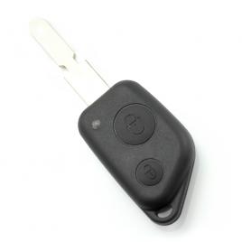 Citroen / peugeot - carcasa cheie cu 2 butoane lama 4 piste