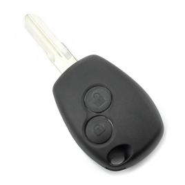 Dacia / renault - carcasa cheie cu 2 butoane ?i suport inox pentru baterie