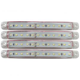 Lampa gabarit cu 12 led-uri 12/24v set 4buc cridem - alb