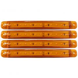 Lampa gabarit cu 12 led-uri 12/24v set 4buc cridem - galben
