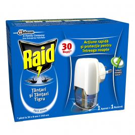 Aparat electric si lichid impotriva tantarilor raid 30 nopti 21ml