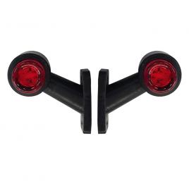 Lampa gabarit camion cu brat extra scurt 60? cu led 12/24v set 2buc stg/dr - alb/rosu