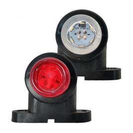 Lampa gabarit camion mini cu led 12-24v set 2buc - alb/rosu