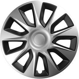Set capace roti auto cridem stratos 4buc - argintiu/negru - 16''
