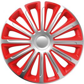 Set capace roti auto cridem trend 4buc - argintiu/rosu - 14''