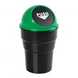 Suport tip cos gunoi mini pentru bord auto push-bin lampa - verde/negru
