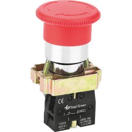Buton ciuperca retinere 1ni ip40 culoare rosu