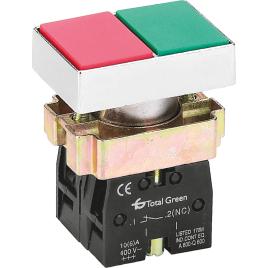 Buton dublu 1nd+1ni ip40 culoare rosu/verde