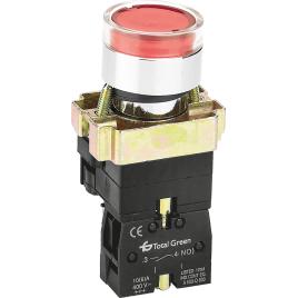 Buton luminos revenire cu bec 1ni ip40 culoare rosu