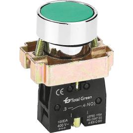 Buton cu revenire 1nd ip40 culoare verde