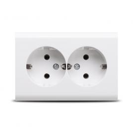 Priza dubla cu cp pt alb 402-010000-907