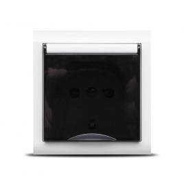Priza cu capac pt alb 402-010000-243