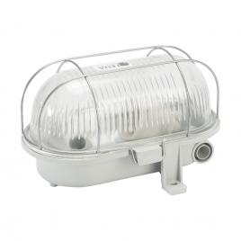 Lampa ovala e27 100w gri