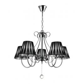 Candelabru york crom+negru+alb 5xe27 60w