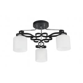 Lustra agatha crom+negru+alb 3xe27 60w