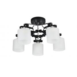 Lustra agatha crom+negru+alb 5xe27 60w