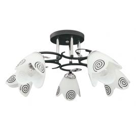 Lustra athena crom+negru+alb 5xe27 60w