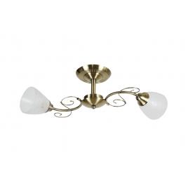 Lustra brass alama+alb 2xe27 60w