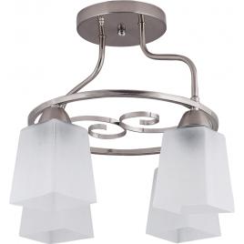 Lustra cristina crom satin+alb 4xe27 60w