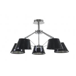 Lustra ebony crom+negru 5xe27 60w