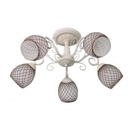 Lustra elegance crom+alb+maro 5xe27 60w