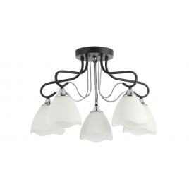 Lustra elise negru+crom+alb 5xe27 60w