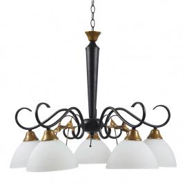 Lustra ethia negru+maro+alb 5xe27 60w