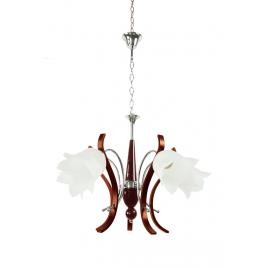 Lustra iris crom+maro+alb 5xe27 40w