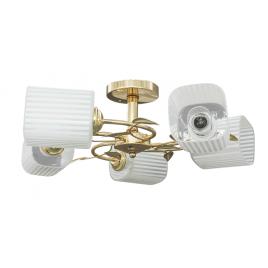 Lustra reyes auriu+alb 5xe27 60w