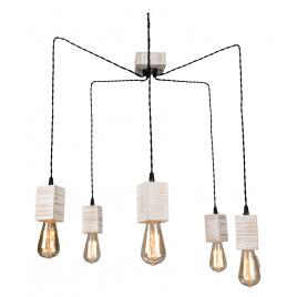 Pendul avena alb 5xe27 40w