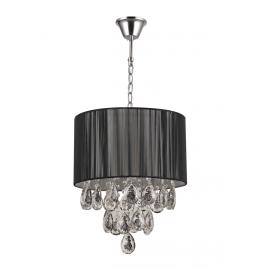 Pendul black beauty negru+crom 4xe27 60w
