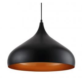 Pendul minimalist negru+orange 1xe27 60w
