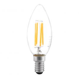 Bec led filament lumanare 4w e14 6500k clar