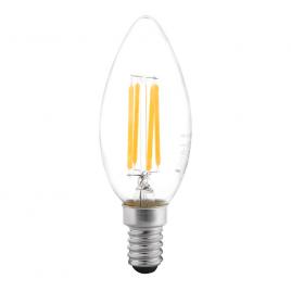 Bec led filament lumanare 4w e14 6500k clar