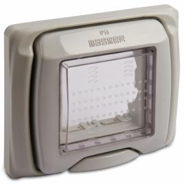 Capac ip55 2 module gri