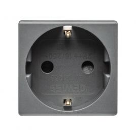 Priza schuko negru 2m 2p+e 16a system gw21265