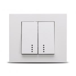 Comutator led st alb ovivo grano 400-010200-203