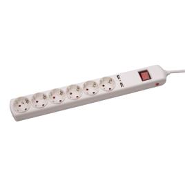Prelungitor 3m 6p protectie 2xusb 3x1.5