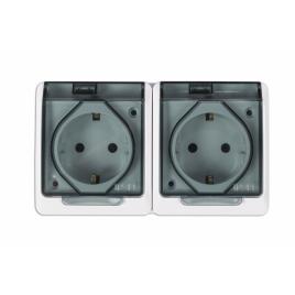 Priza dubla cp capac ceramica ip55