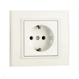 Mina priza simpla cp st ceramica alb