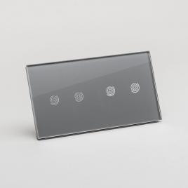 Panou dublu gri 2t+2t aparataj touch pulsar ns