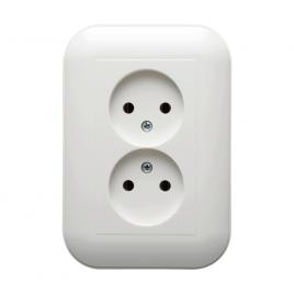 Priza dubla ovivo loft st alb 404-010301-908