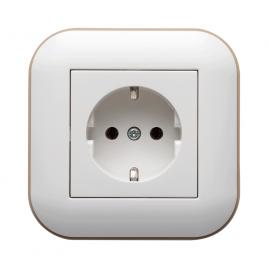 Priza schuko st alb kraft ovivo loft