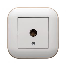 Priza tv capat alb kraft 404-010306-225