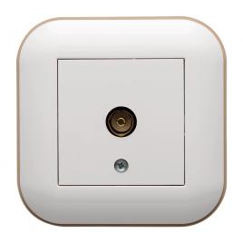 Priza tv intermediara alb kraft ovivo loft 404-010306-224