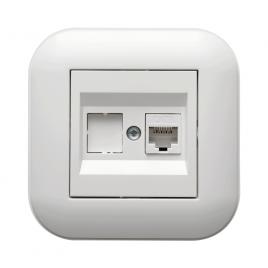 Priza utp ovivo loft cat6 st alb 404-010301-229