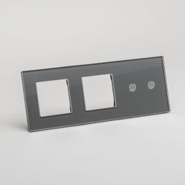 Rama tripla 2p+2t gri aparataj touch pulsar ns