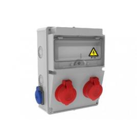 Tablou sigurante 2p (3x25a) 380v + 2p (1x16a) 220v ip44